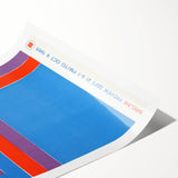 Modern Wall Art - Bold Geometric Design in Red, Blue, and Purple