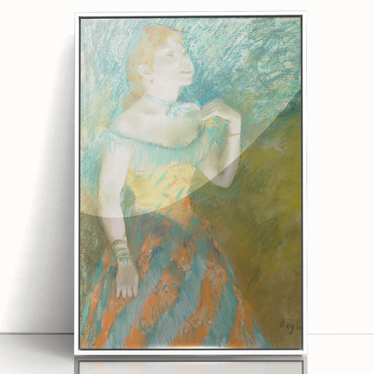 Impressionist Portrait - The Singer in Green by Edgar Degas