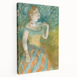 Impressionist Portrait - The Singer in Green by Edgar Degas