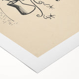 Modern Wall Art - Minimalist Black and White Woman and Flower Design