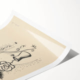 Modern Wall Art - Minimalist Black and White Woman and Flower Design