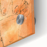 Modern Wall Art - Abstract Lady Design in Warm Earthy Orange Tones