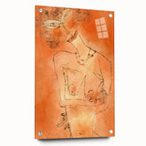 Modern Wall Art - Abstract Lady Design in Warm Earthy Orange Tones