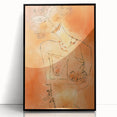 Modern Wall Art - Abstract Lady Design in Warm Earthy Orange Tones