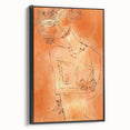 Modern Wall Art - Abstract Lady Design in Warm Earthy Orange Tones