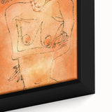 Modern Wall Art - Abstract Lady Design in Warm Earthy Orange Tones