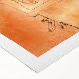 Modern Wall Art - Abstract Lady Design in Warm Earthy Orange Tones