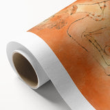 Modern Wall Art - Abstract Lady Design in Warm Earthy Orange Tones