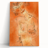 Modern Wall Art - Abstract Lady Design in Warm Earthy Orange Tones