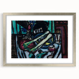 Modern Wall Art - Bold Still Life with Chianti Bottle