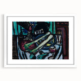 Modern Wall Art - Bold Still Life with Chianti Bottle