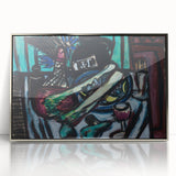 Modern Wall Art - Bold Still Life with Chianti Bottle