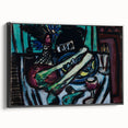 Modern Wall Art - Bold Still Life with Chianti Bottle