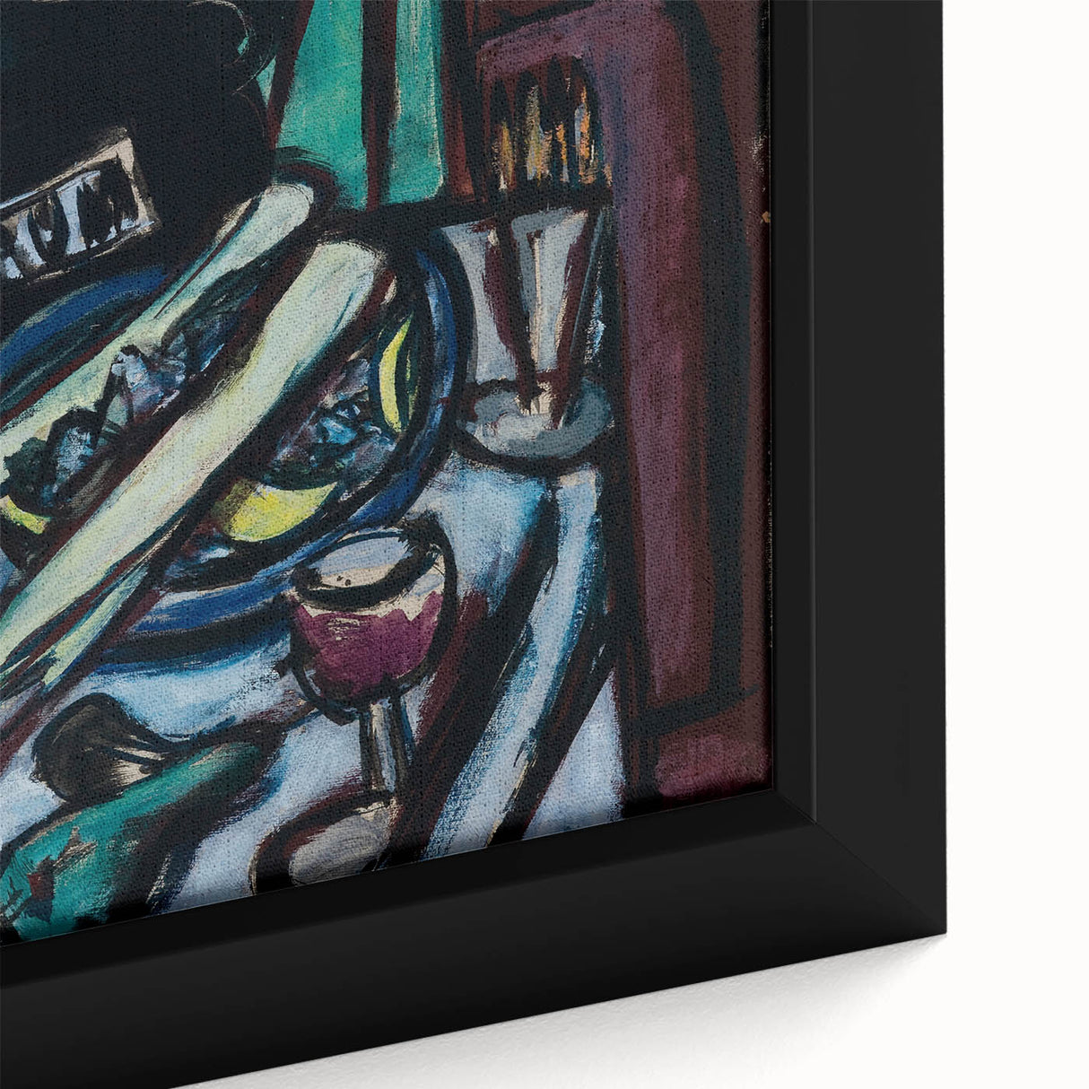 Modern Wall Art - Bold Still Life with Chianti Bottle