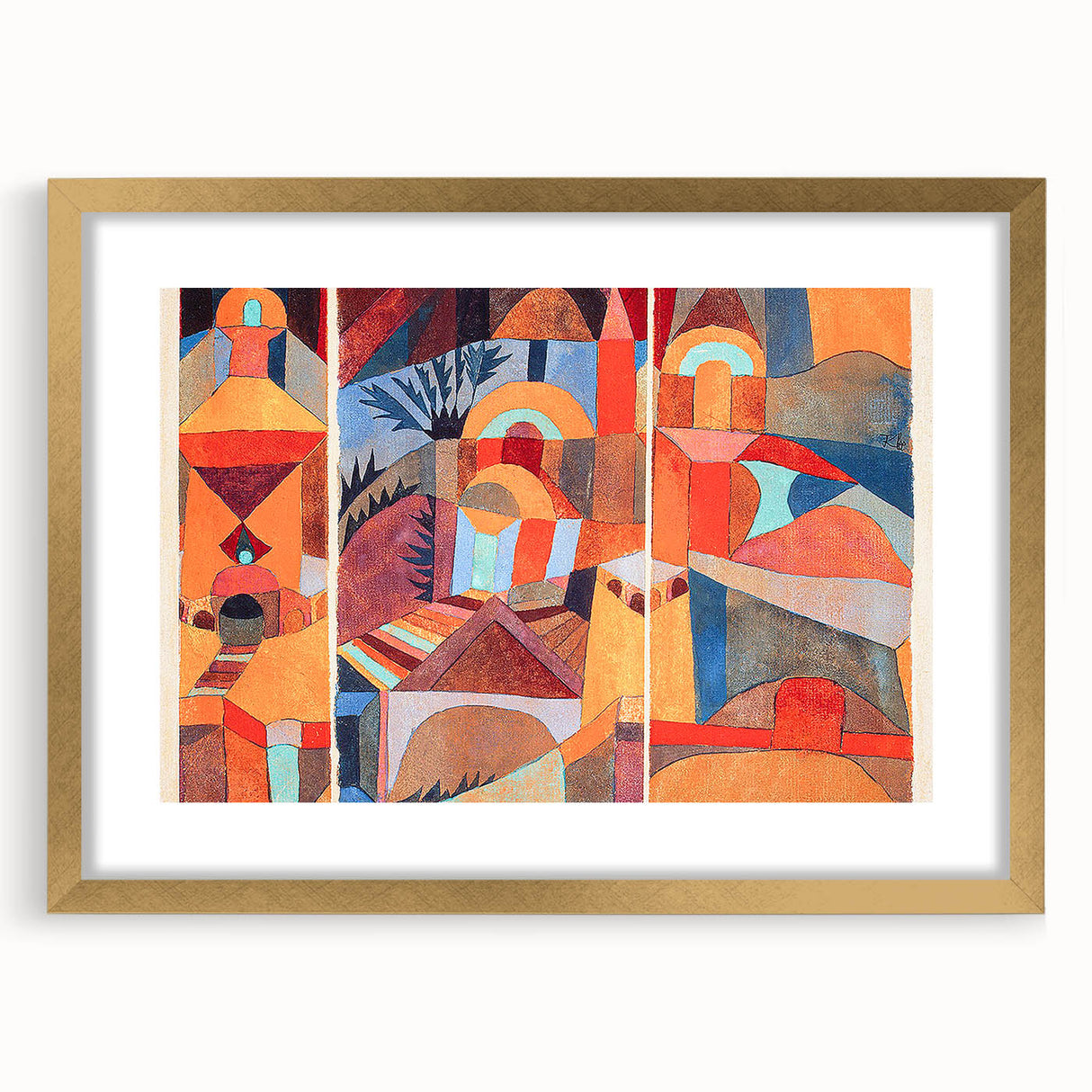 Modern Wall Art - Abstract Temple Gardens Design