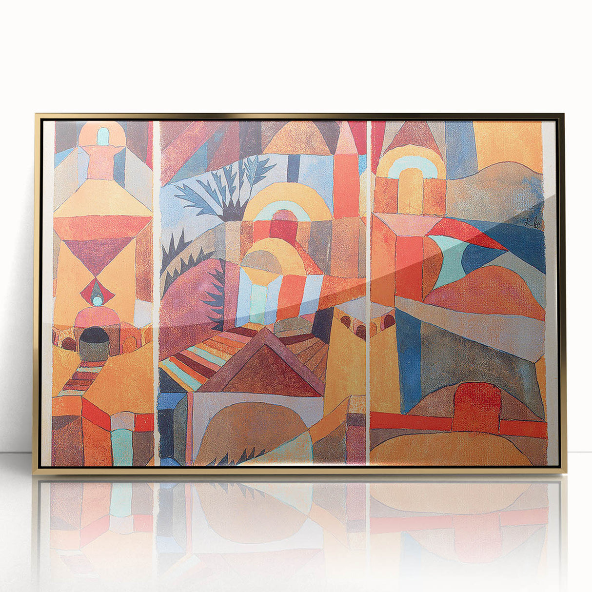 Modern Wall Art - Abstract Temple Gardens Design