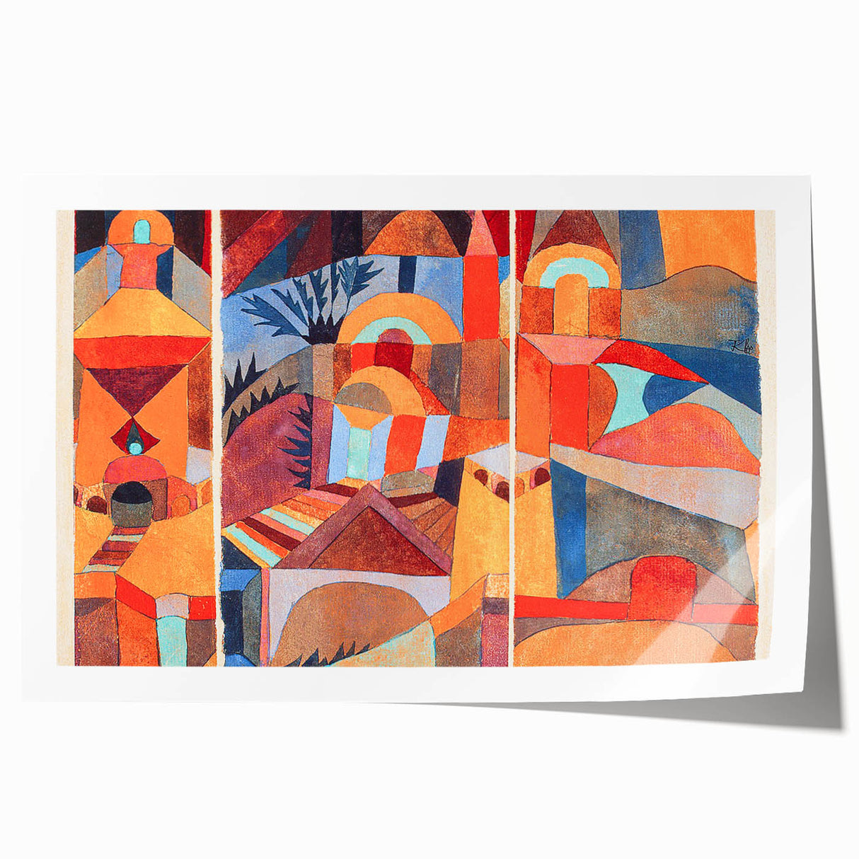 Modern Wall Art - Abstract Temple Gardens Design