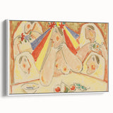 Modern Wall Art - Vibrant Bride and Bridesmaids Design