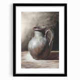 Extra large abstract art print featuring vibrant, textured swirls of multicolor on a black framed canvas.