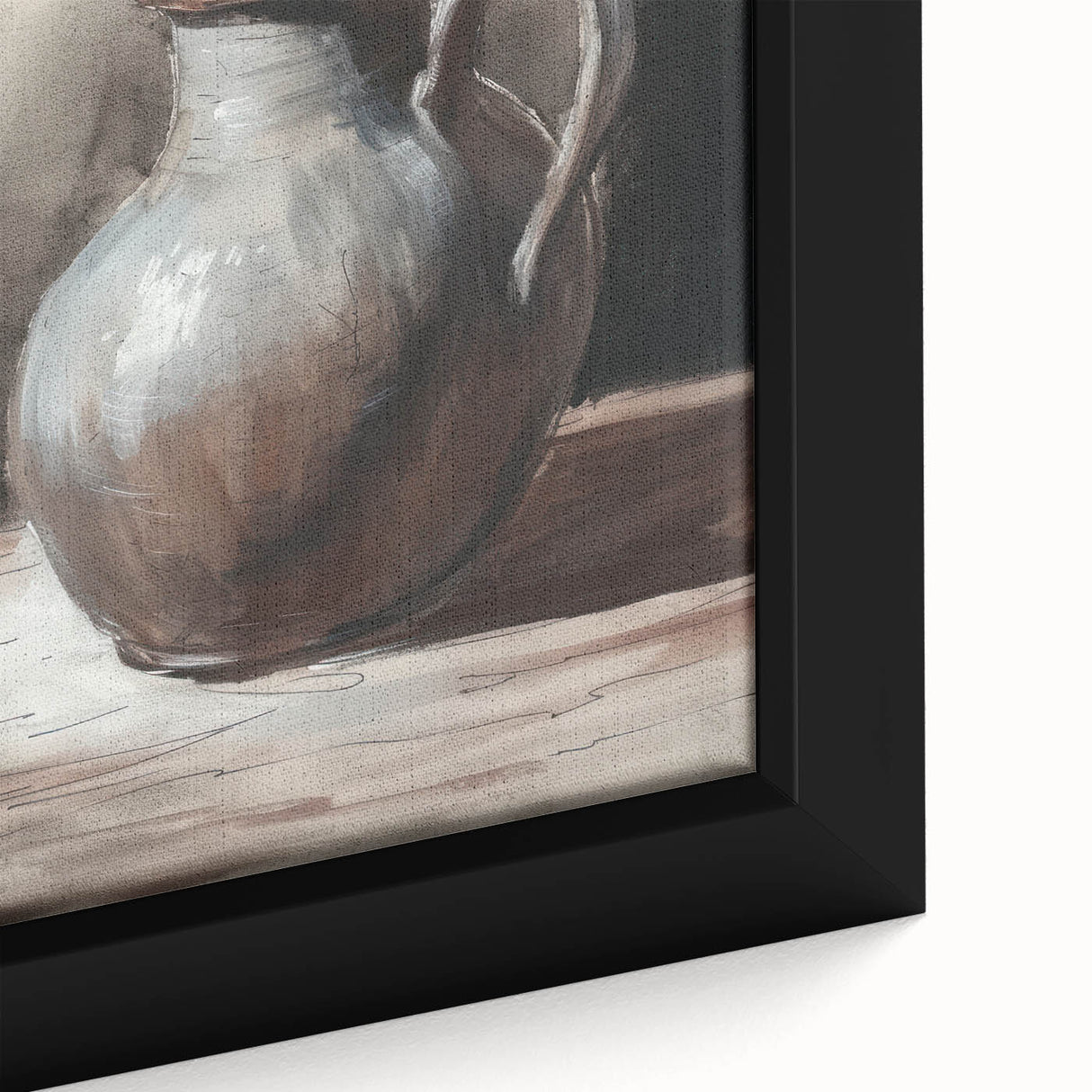 Extra large framed canvas featuring textured black wall art with colorful abstract designs, suitable for living room decor.