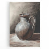 Large black and white stretched canvas featuring assorted kitchen cookware, ideal for kitchen wall art.