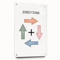Directions Typography Art Print – Up, Down, Left, Right Wall Art