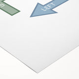 Directions Typography Art Print – Up, Down, Left, Right Wall Art