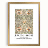 Biblical Typography Wall Art - Psalm 119:103 Floral Canvas Print