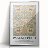 Biblical Typography Wall Art - Psalm 119:103 Floral Canvas Print