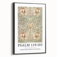 Biblical Typography Wall Art - Psalm 119:103 Floral Canvas Print