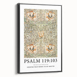 Biblical Typography Wall Art - Psalm 119:103 Floral Canvas Print