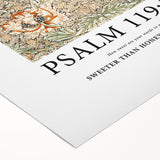 Biblical Typography Wall Art - Psalm 119:103 Floral Canvas Print