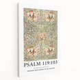 Biblical Typography Wall Art - Psalm 119:103 Floral Canvas Print