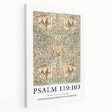 Biblical Typography Wall Art - Psalm 119:103 Floral Canvas Print