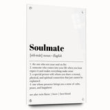 Modern Typography Wall Art - "Soulmate" Definition Canvas Print