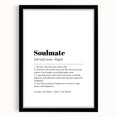 Modern Typography Wall Art - "Soulmate" Definition Canvas Print