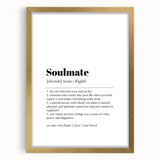 Modern Typography Wall Art - "Soulmate" Definition Canvas Print
