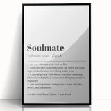 Modern Typography Wall Art - "Soulmate" Definition Canvas Print