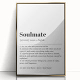 Modern Typography Wall Art - "Soulmate" Definition Canvas Print