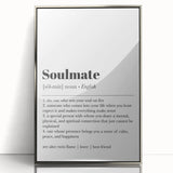 Modern Typography Wall Art - "Soulmate" Definition Canvas Print