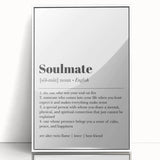 Modern Typography Wall Art - "Soulmate" Definition Canvas Print