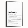 Modern Typography Wall Art - "Soulmate" Definition Canvas Print