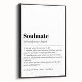 Modern Typography Wall Art - "Soulmate" Definition Canvas Print