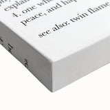 Modern Typography Wall Art - "Soulmate" Definition Canvas Print