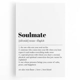 Modern Typography Wall Art - "Soulmate" Definition Canvas Print