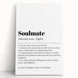Modern Typography Wall Art - "Soulmate" Definition Canvas Print