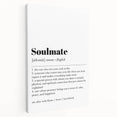 Modern Typography Wall Art - "Soulmate" Definition Canvas Print