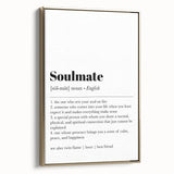 Modern Typography Wall Art - "Soulmate" Definition Canvas Print