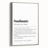 Modern Typography Wall Art - "Soulmate" Definition Canvas Print