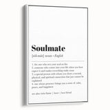 Modern Typography Wall Art - "Soulmate" Definition Canvas Print